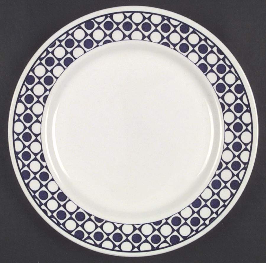 Polka Dot Blue Dinner Plate by Nikko-1