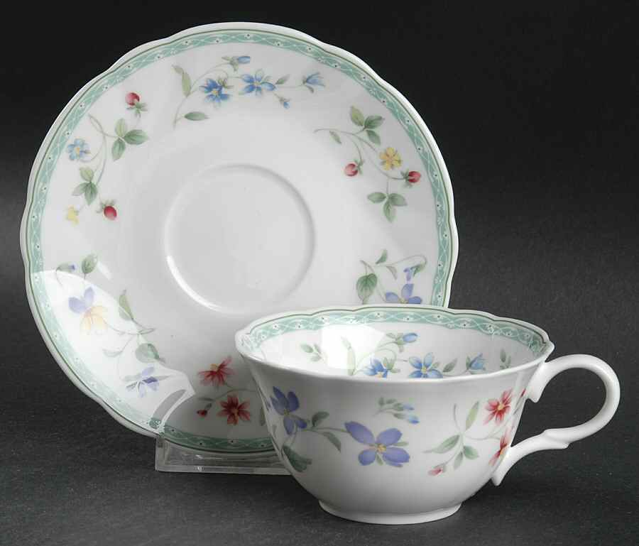 Promenade Breakfast Cup & Saucer Set by Nikko-1