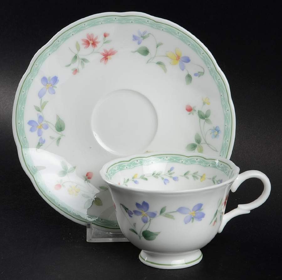Promenade Footed Demitasse Cup & Saucer Set by Nikko-1