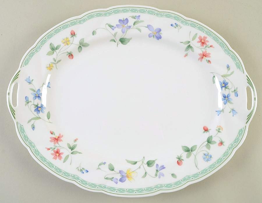 Promenade 13" Oval Serving Platter by Nikko-1