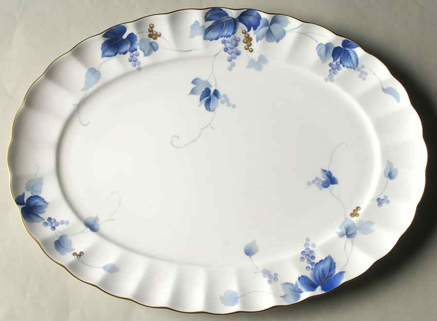 Raceme 13" Oval Serving Platter by Nikko-1