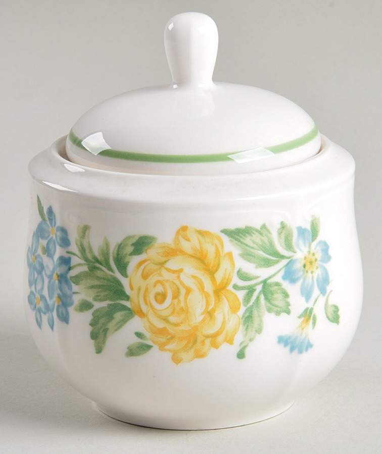 Rambling Rose Sugar Bowl & Lid by Nikko-1