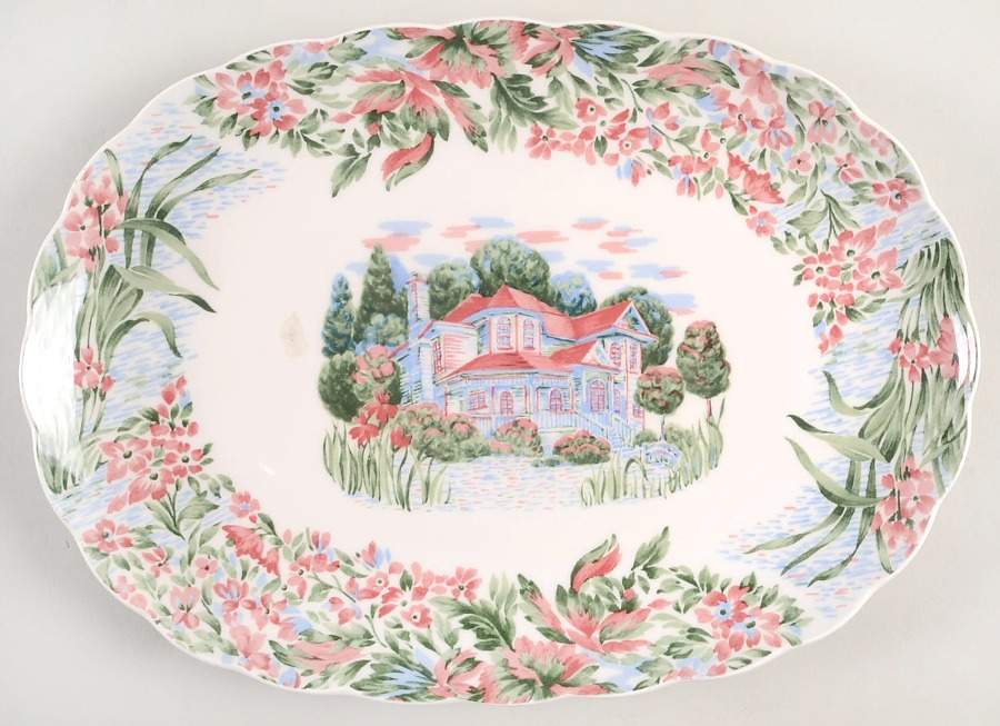 Riverdale 13" Oval Serving Platter by Nikko-1