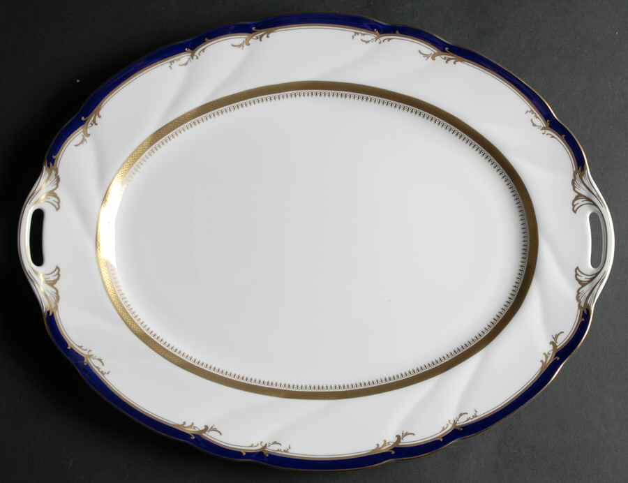 Rochelle 13" Oval Serving Platter by Nikko-1