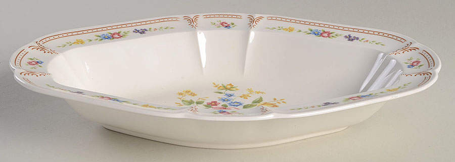 Rosette 11" Oval Vegetable Bowl by Nikko-1