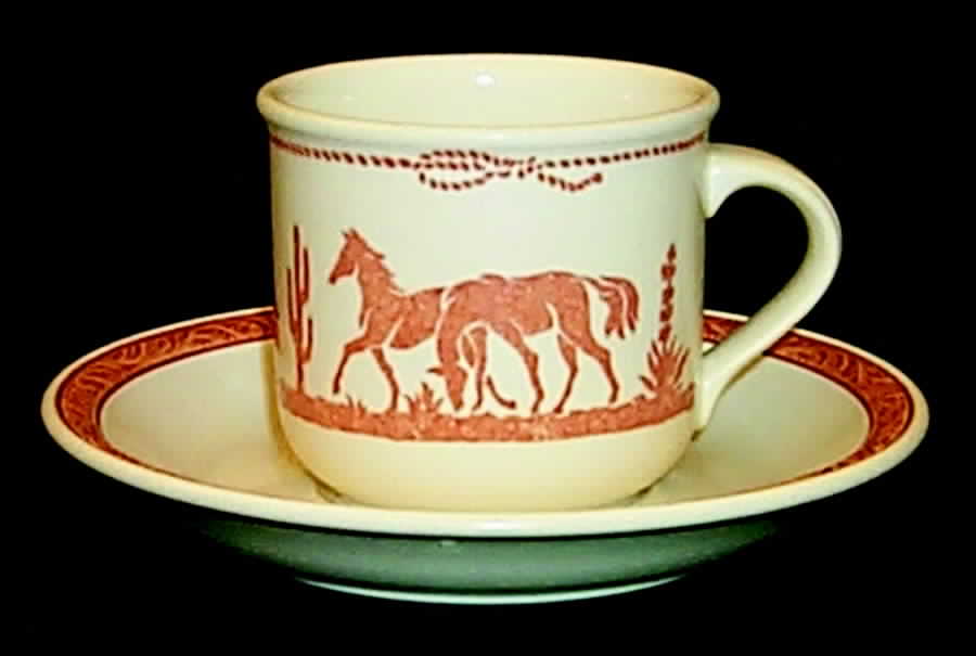 Round Up Flat Cup & Saucer Set by Nikko-1