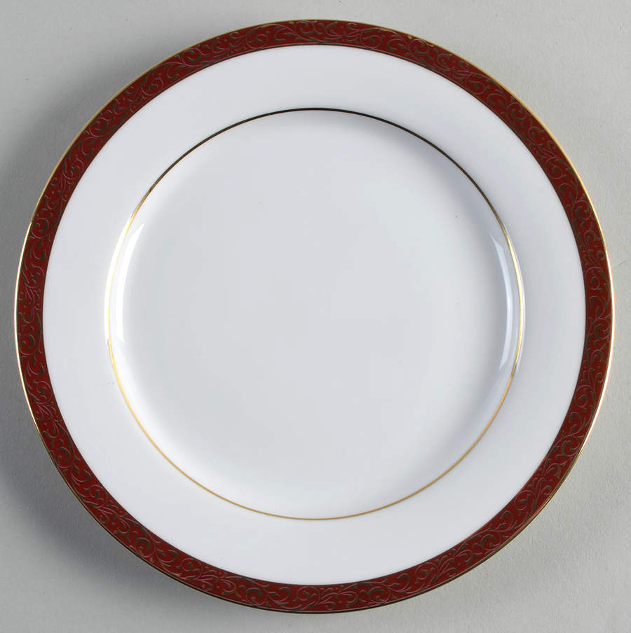 Ruby Filigree Salad Plate by Nikko-1
