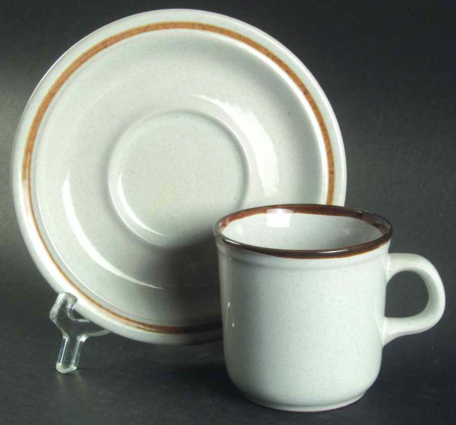 Sage Flat Cup & Saucer Set by Nikko-1