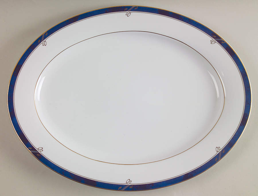 Sapphire 14" Oval Serving Platter by Nikko-1