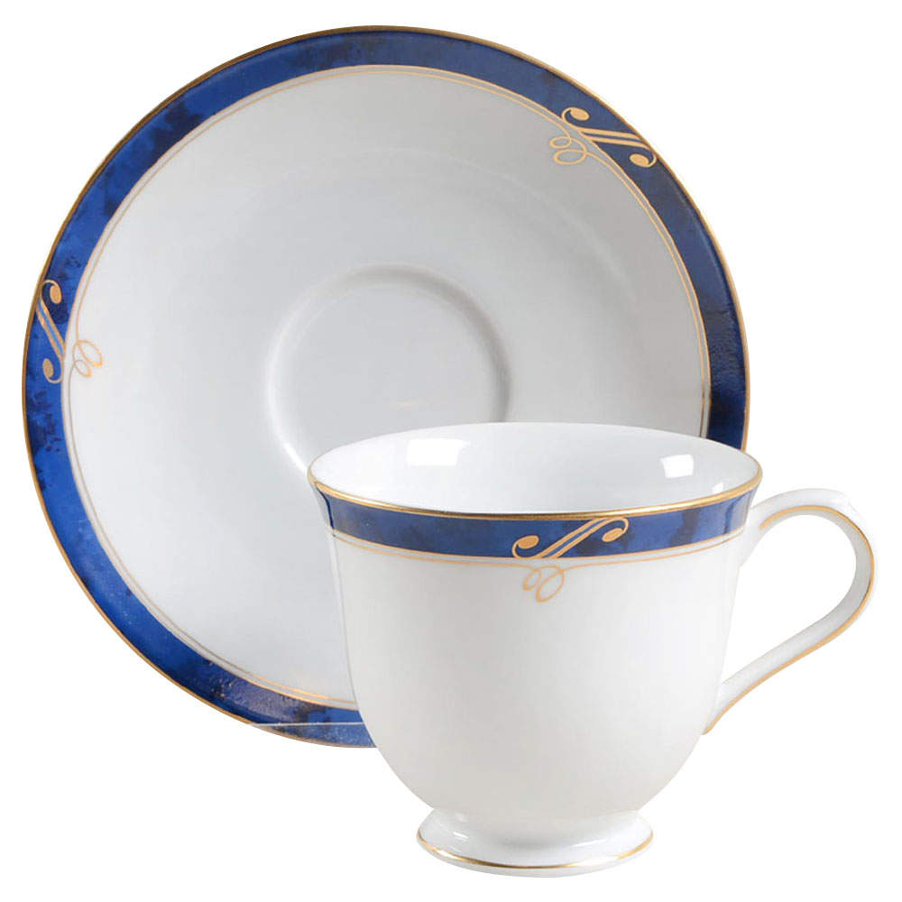 Sapphire Footed Cup & Saucer Set by Nikko-1