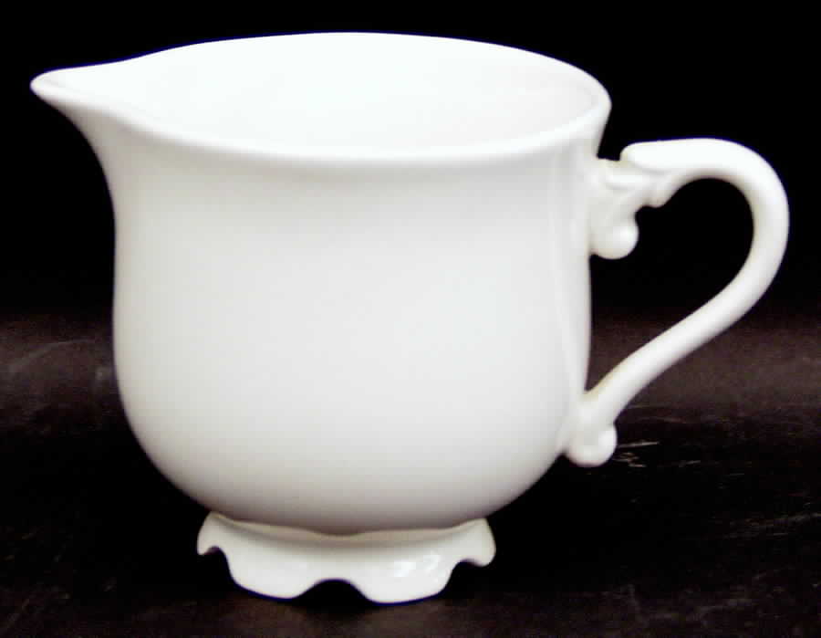 Scroll White Creamer by Nikko-1