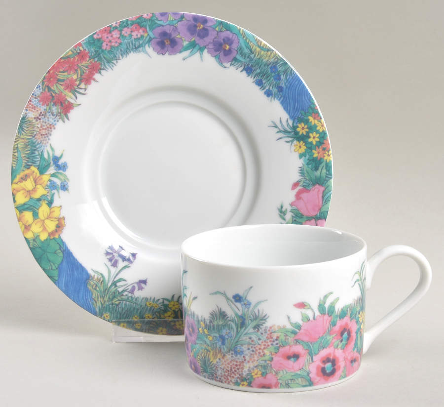 Secret Garden Flat Cup & Saucer Set by Nikko-1