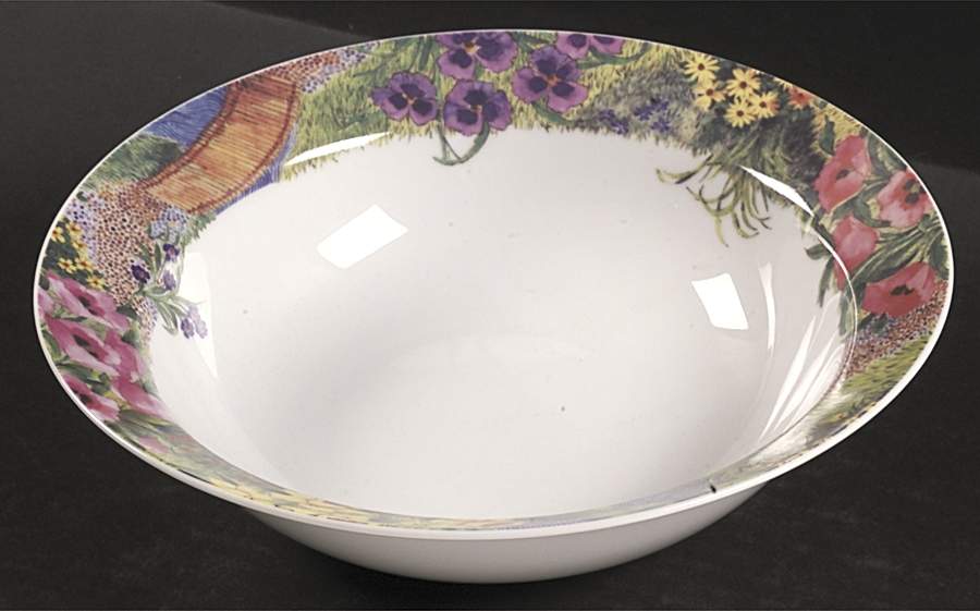 Secret Garden 9" Round Vegetable Bowl by Nikko-1