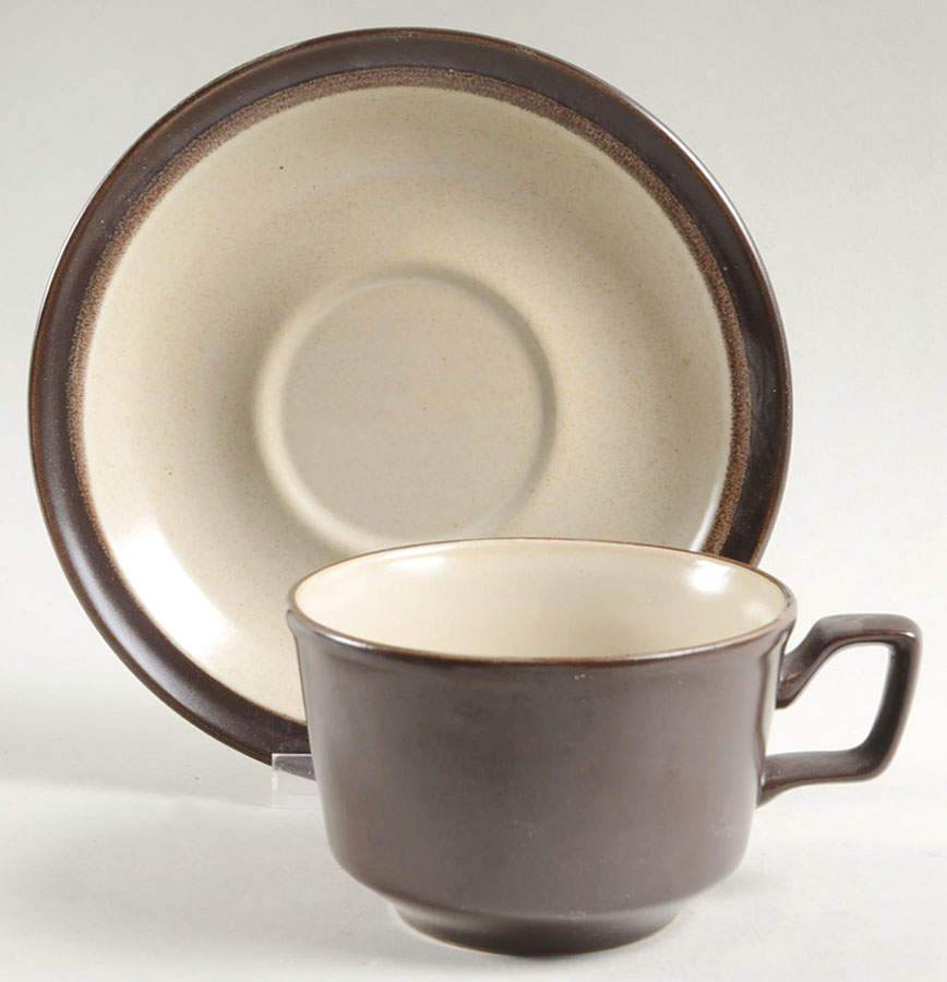 Sierra Flat Cup & Saucer Set by Nikko-1