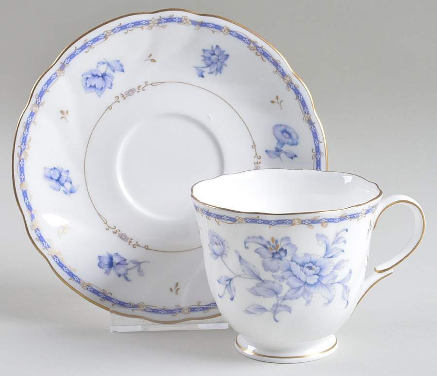 Silverdale Footed Cup & Saucer Set by Nikko-1