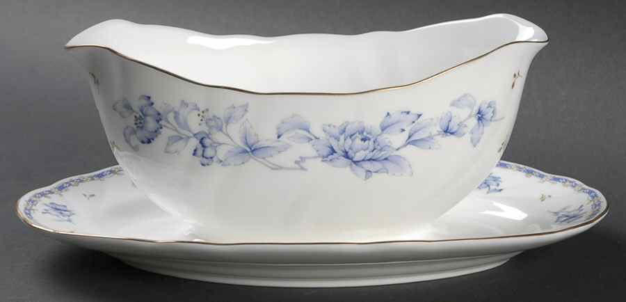 Silverdale Gravy Boat with Attached Underplate by Nikko-1