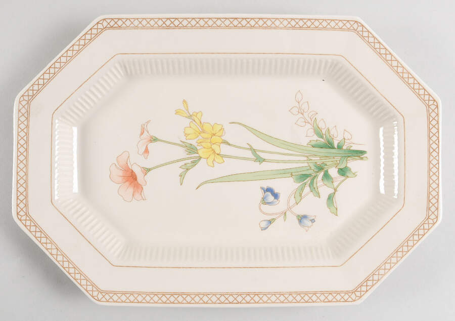 Spring Bouquet 13" Oval Serving Platter by Nikko-1
