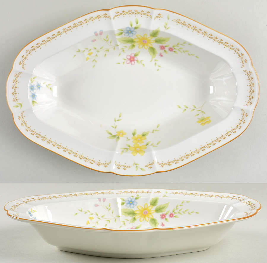 Splendor 11" Oval Vegetable Bowl by Nikko-1
