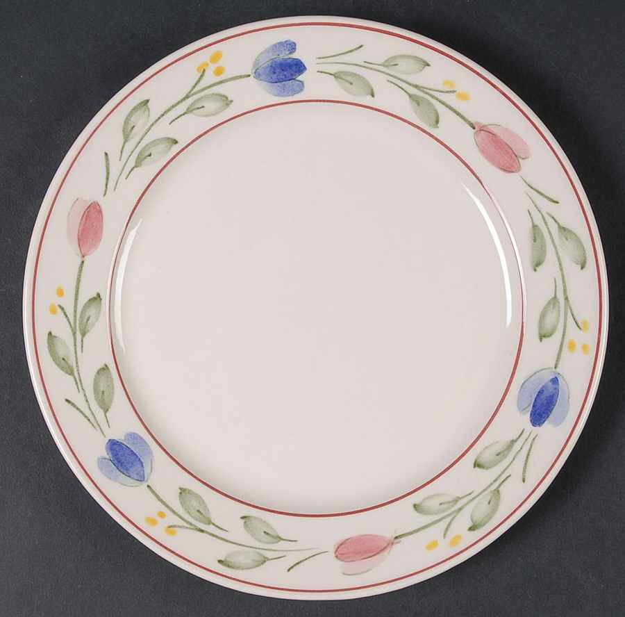 Spring Tulips Salad Plate by Nikko-1