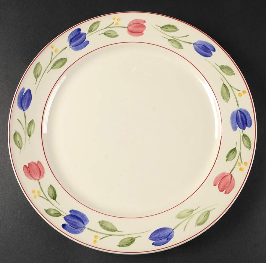 Spring Tulips 12" Chop Plate (Round Platter) by Nikko-1