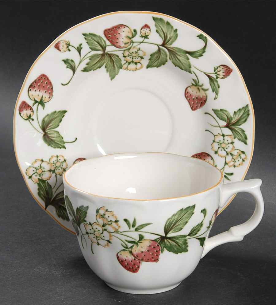 Spring Valley Flat Cup & Saucer Set by Nikko-1