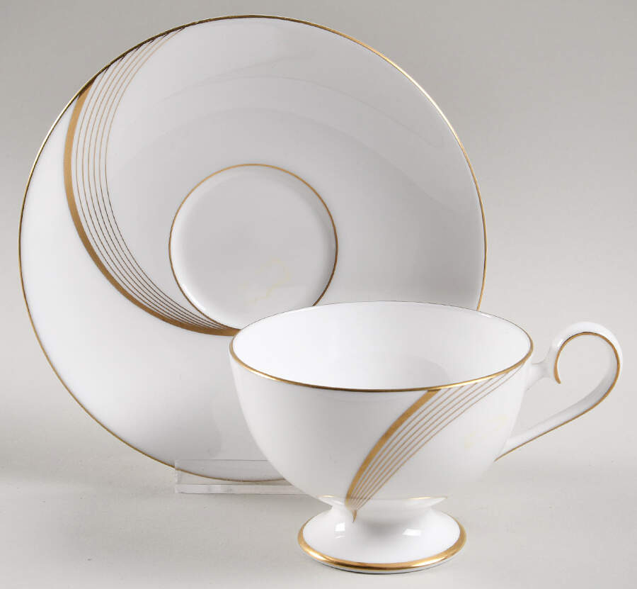 Starlight Footed Cup & Saucer Set by Nikko-1