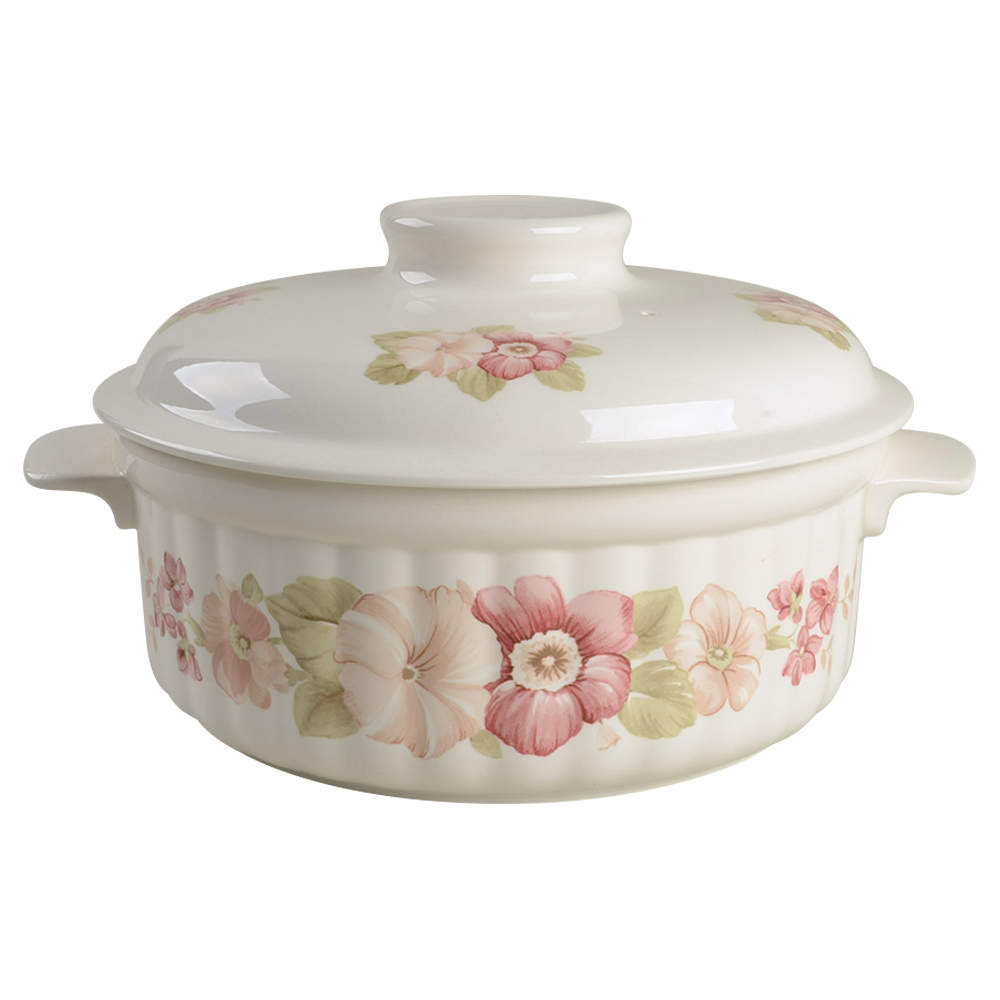 Summer Glade 2.5 Qt Round Covered Casserole by Nikko-1