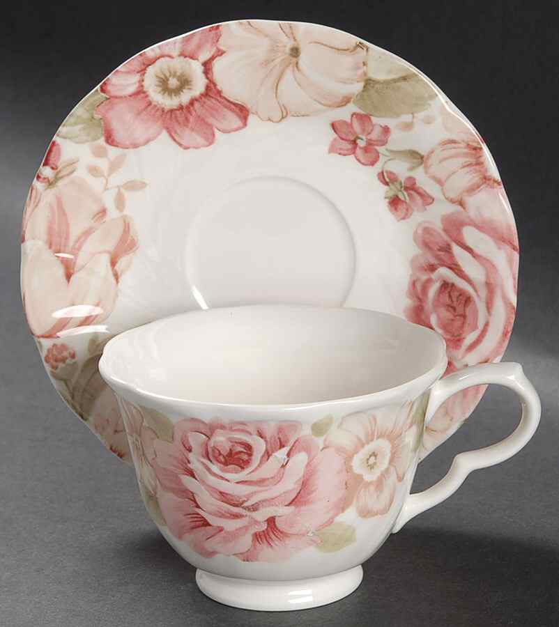 Summer Glade Footed Cup & Saucer Set by Nikko-1