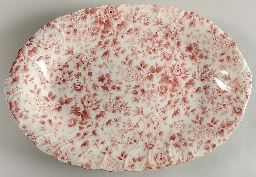 Sweetheart Roses 14" Oval Serving Platter by Nikko-1