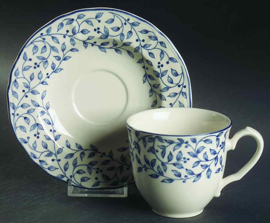 Sylvan Flat Cup & Saucer Set by Nikko-1