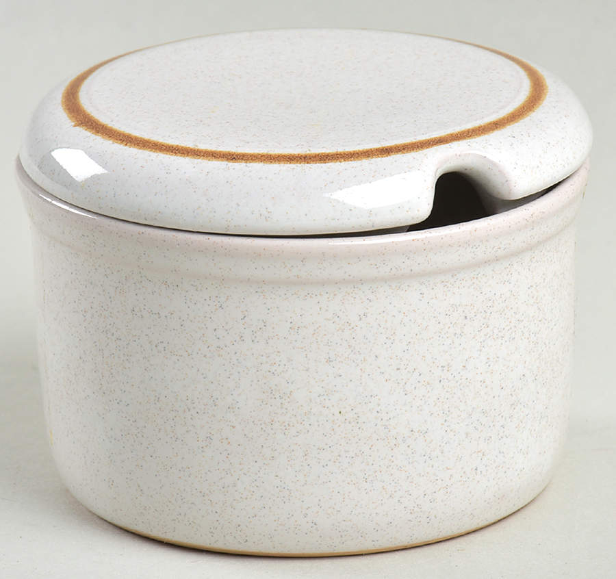 Tangerine Sugar Bowl & Lid by Nikko-1