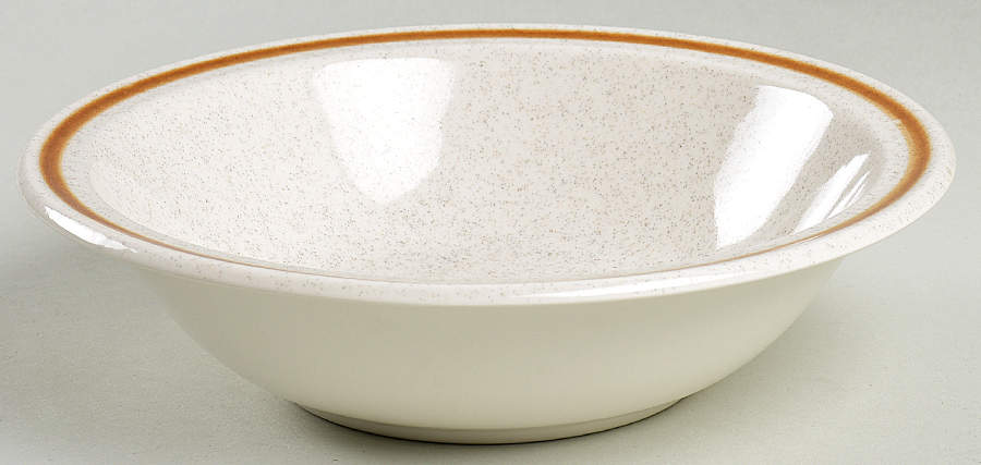 Tangerine Rim Soup Bowl by Nikko-1