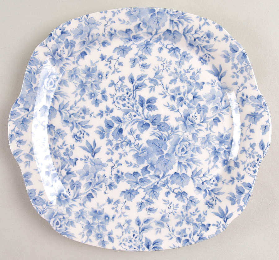 Tea Roses Square Handled Cake Plate by Nikko-1