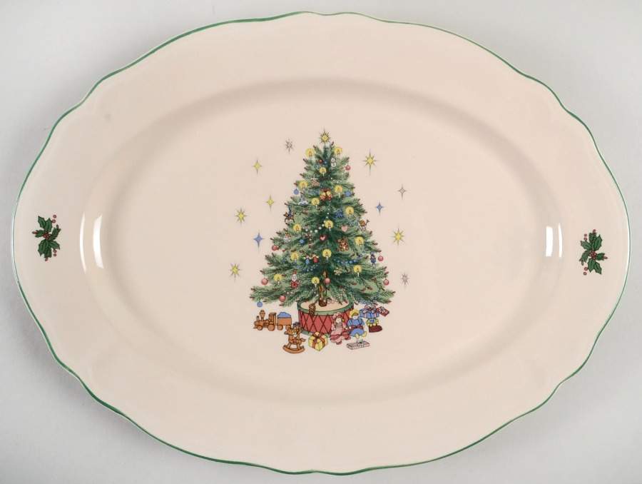 Tis The Season 14" Oval Serving Platter by Nikko-1