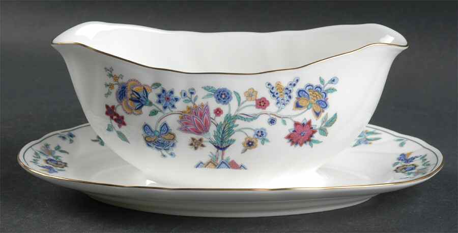 Tree of Life Gravy Boat with Attached Underplate by Nikko-1