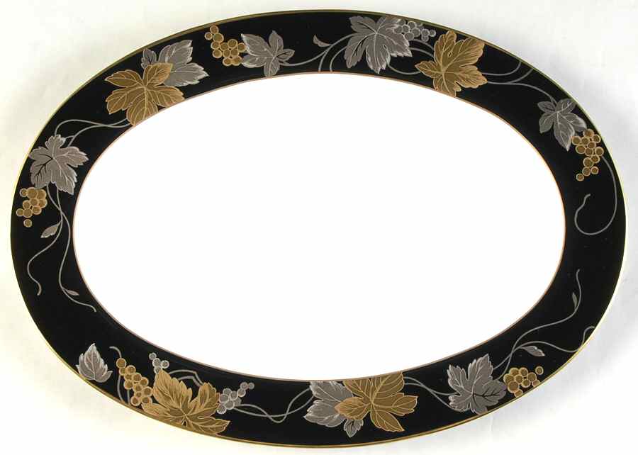 Twilight 14" Oval Serving Platter by Nikko-1