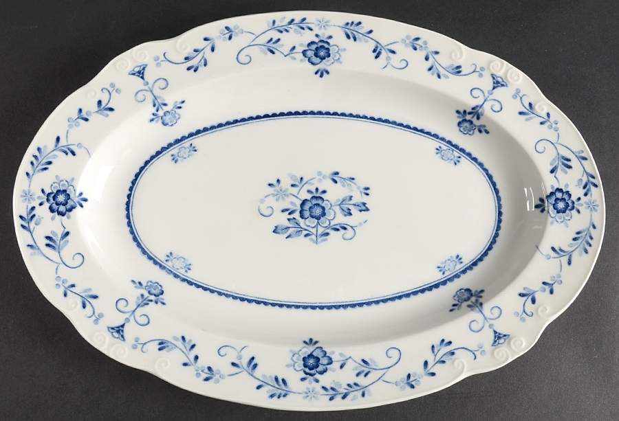 Victorian 13" Oval Serving Platter by Nikko-1