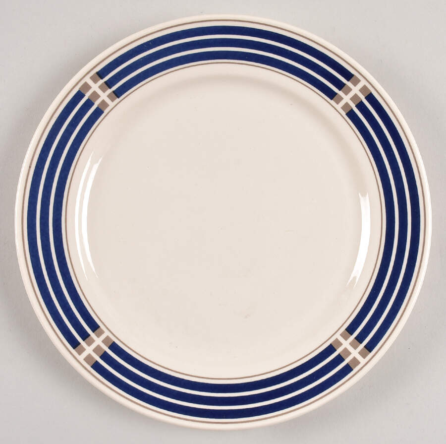 Wave Length Salad Plate by Nikko-1