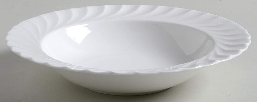 White Elegance Rim Soup Bowl by Nikko-1