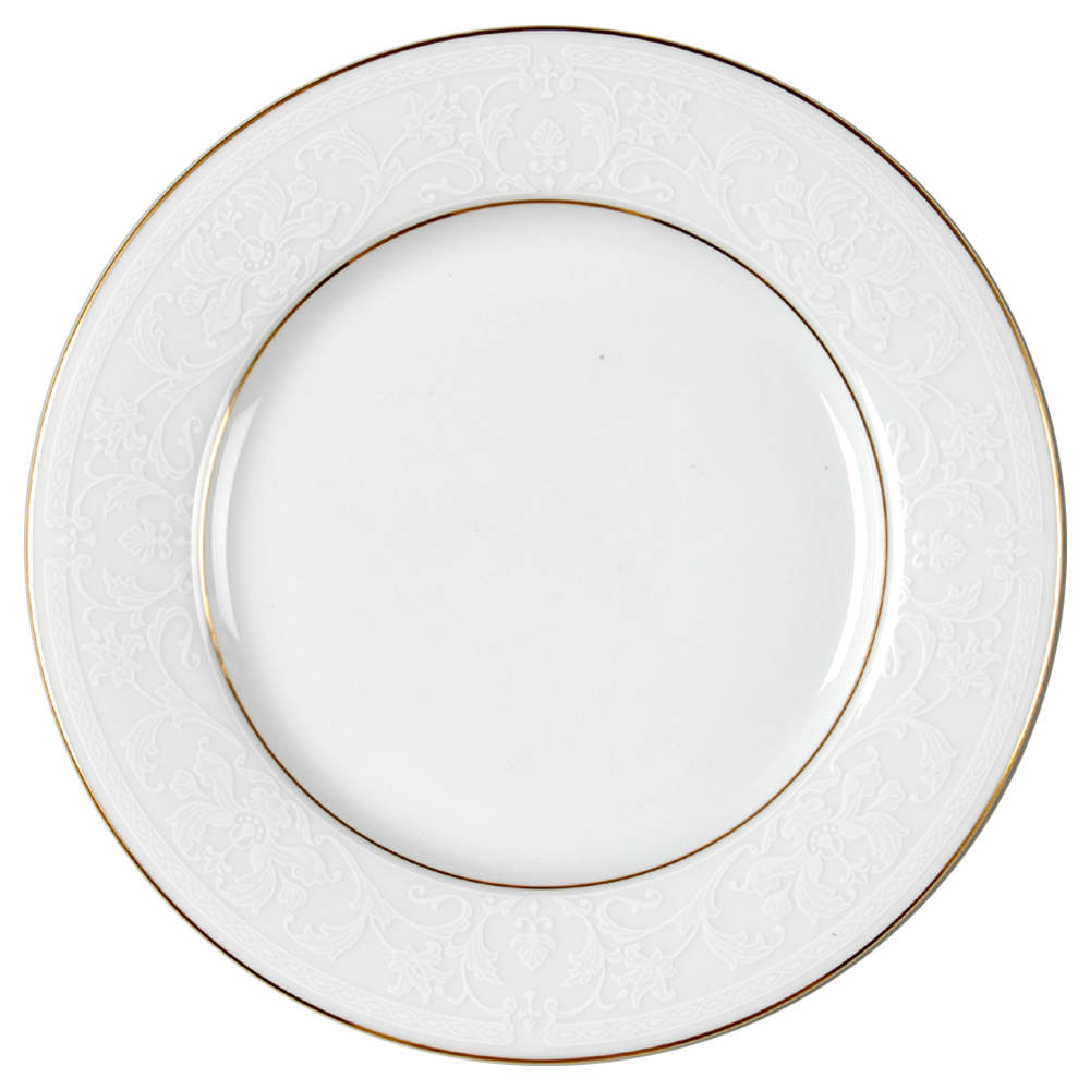 White Lace Gold Bread & Butter Plate/Gravy Underplate by Nikko-1