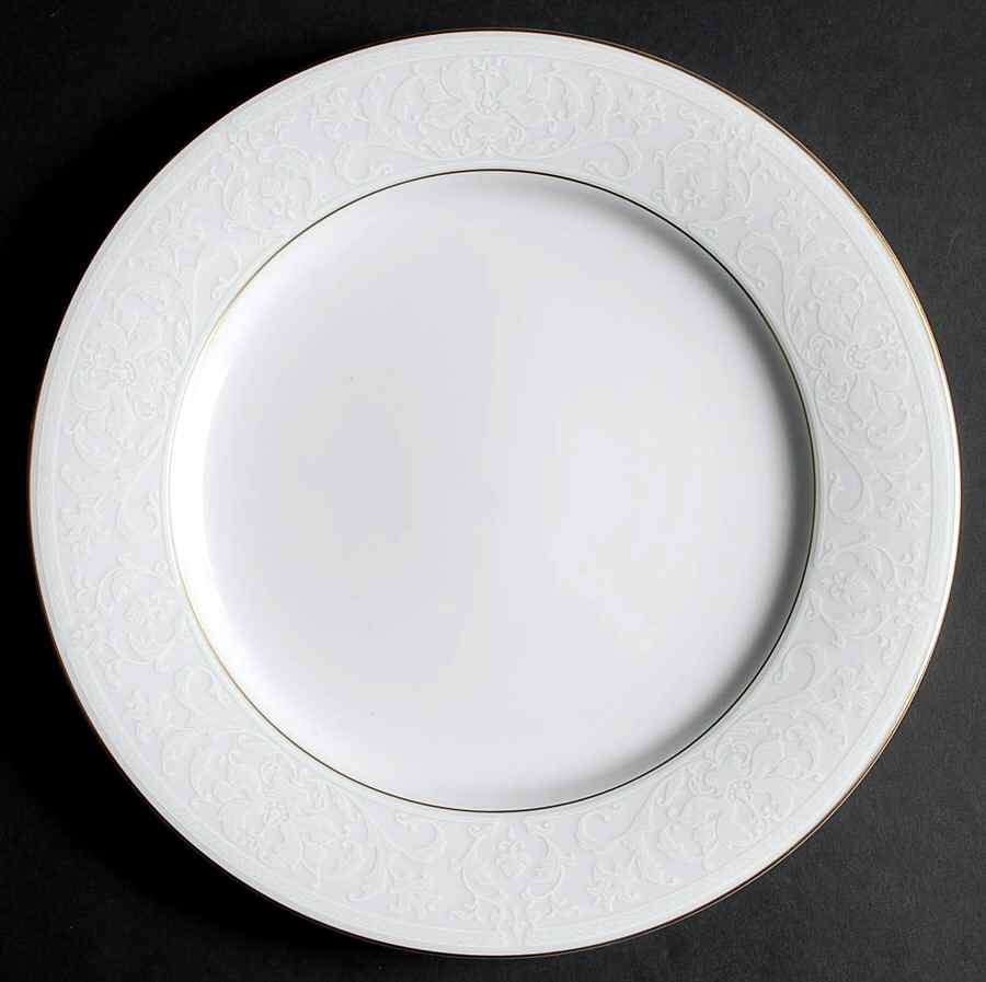 White Lace Gold Dinner Plate by Nikko-1