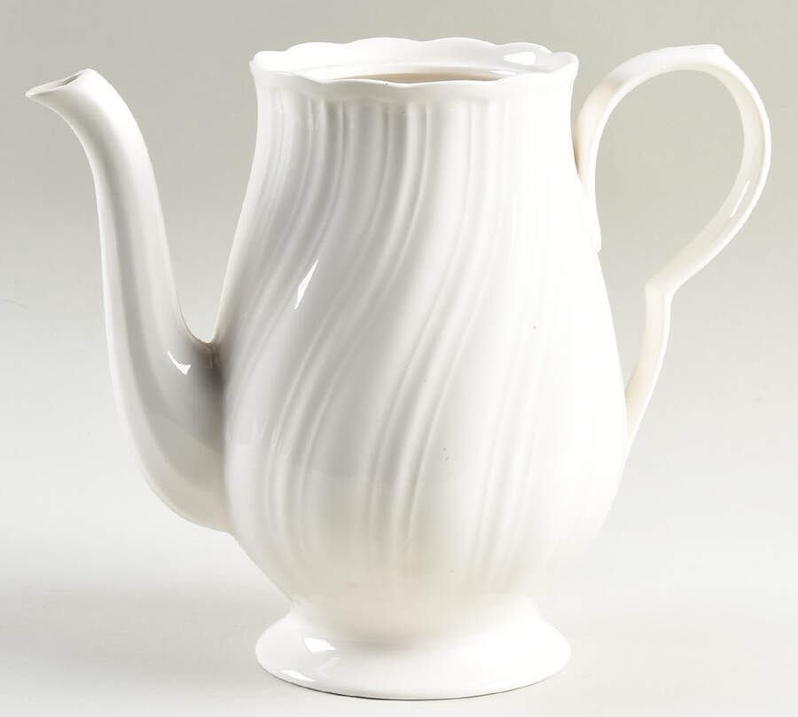 White Satin Coffee Pot No Lid by Nikko-1
