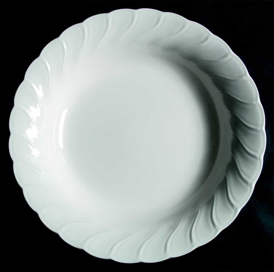 White Satin 12" Pasta Serving Bowl by Nikko-1