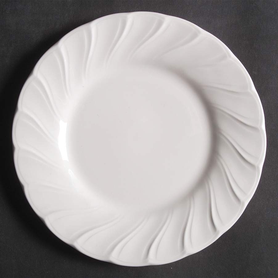 White Satin Bread & Butter Plate by Nikko-1