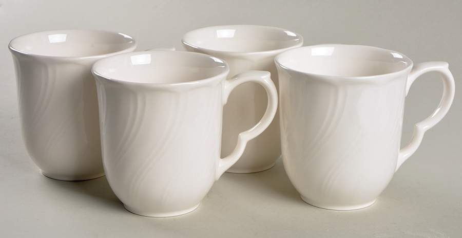 White Satin Mug - Set of 4 by Nikko-1