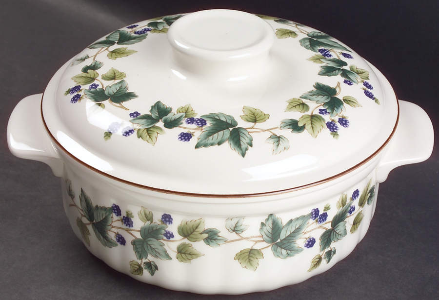 Wild Berry 1.5 Qt Round Covered Casserole by Nikko-1