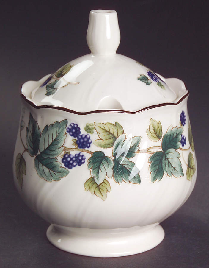 Wild Berry Sugar Bowl & Lid by Nikko-1