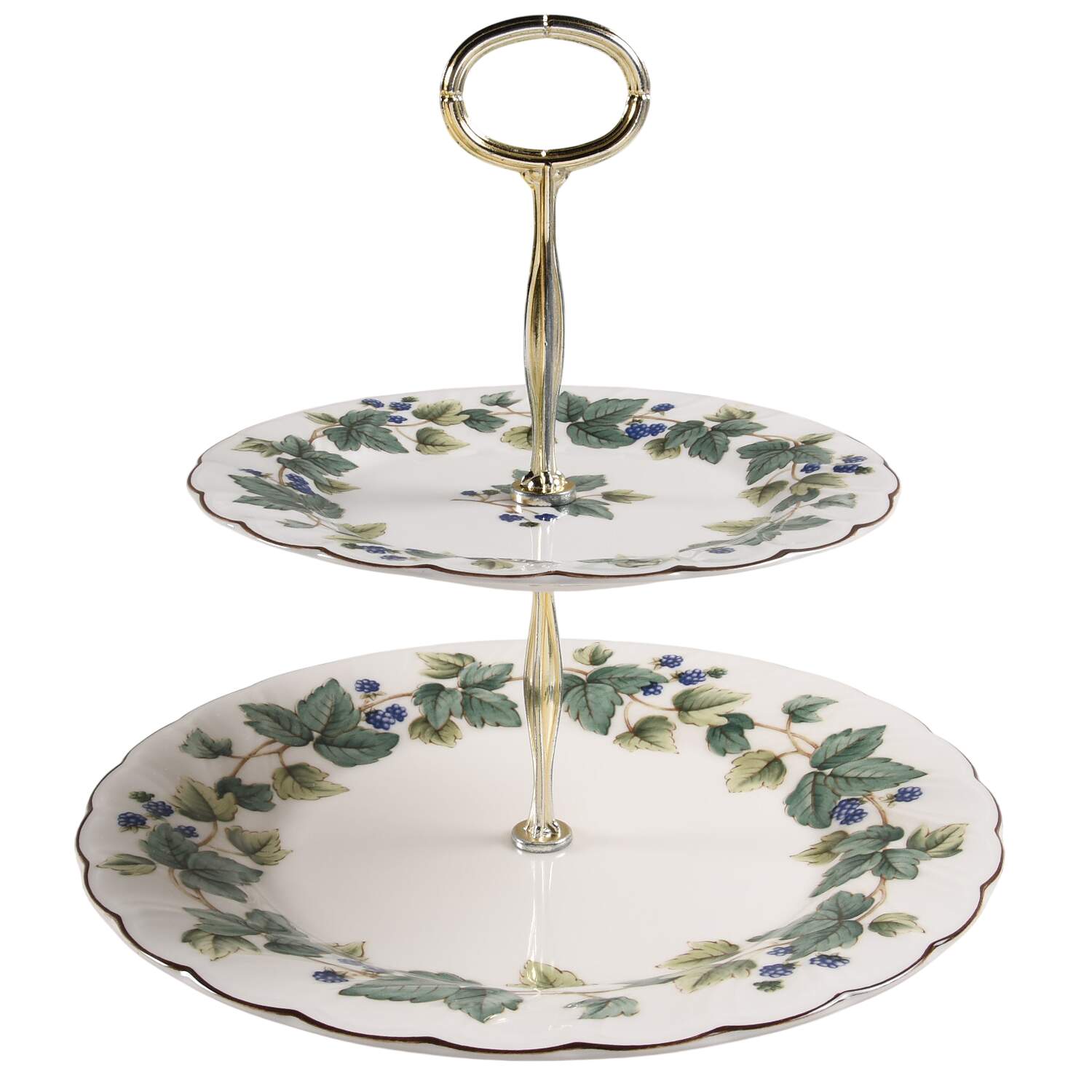 Wild Berry 6 5/8"-10"  2 Tiered Serving Tray (Dp, Sp) HC by Nikko-1