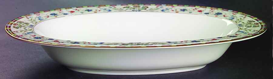 Wildflowers Allegro 11" Oval Vegetable Bowl by Nikko-1