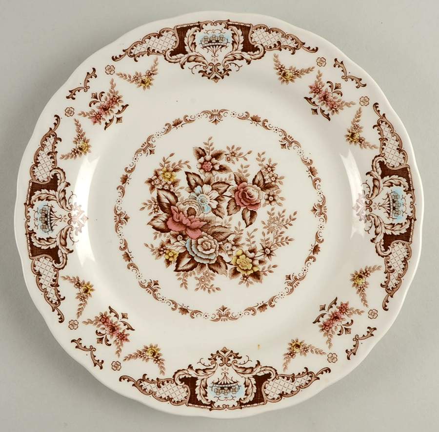 Windsor Brown Multicolor Luncheon Plate by Nikko-1